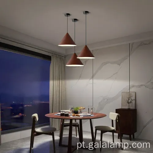 Luz pingente nórdica vintage de grãos de madeira